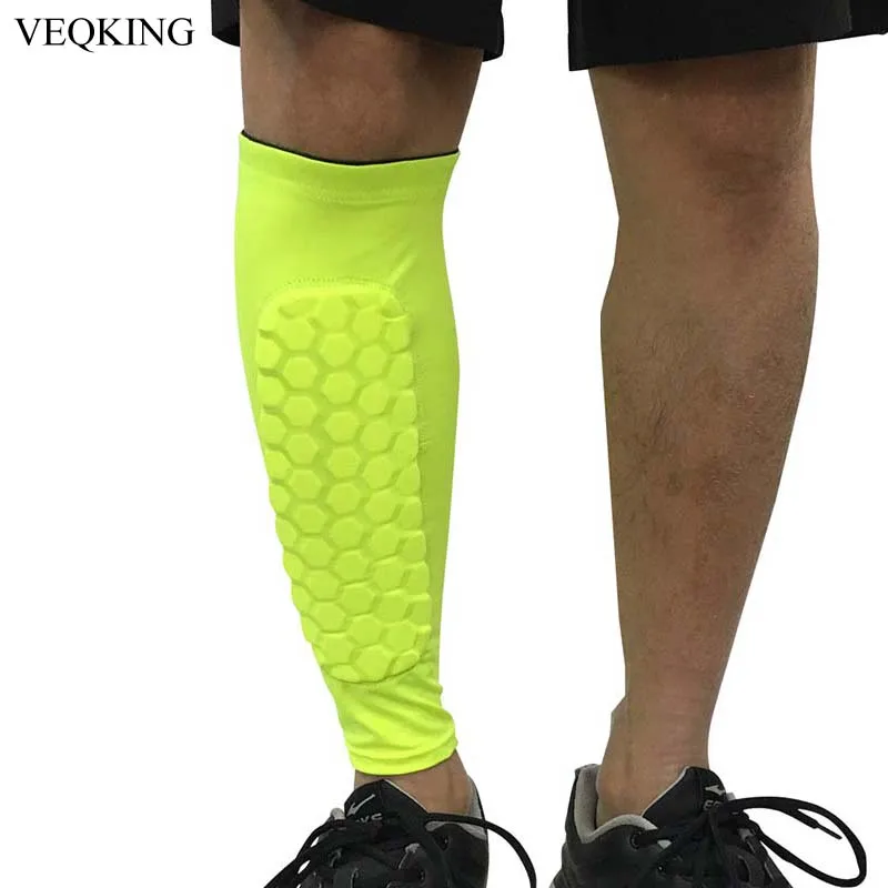 

VEQKING 1PC Honeycomb Football Sports Shin Guards Leg Compression Protect Socks Calf Tendon Muscle Support Protector Sleeve
