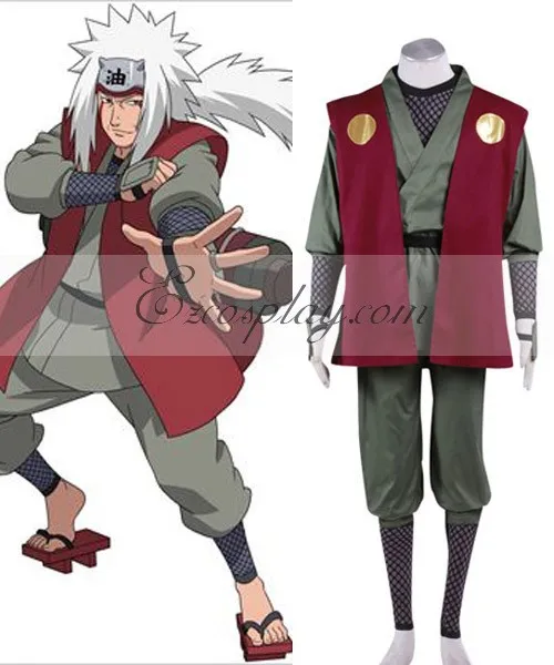 Naruto Shippuuden Jiraiya Cosplay Costume E001 in Anime Costumes From 