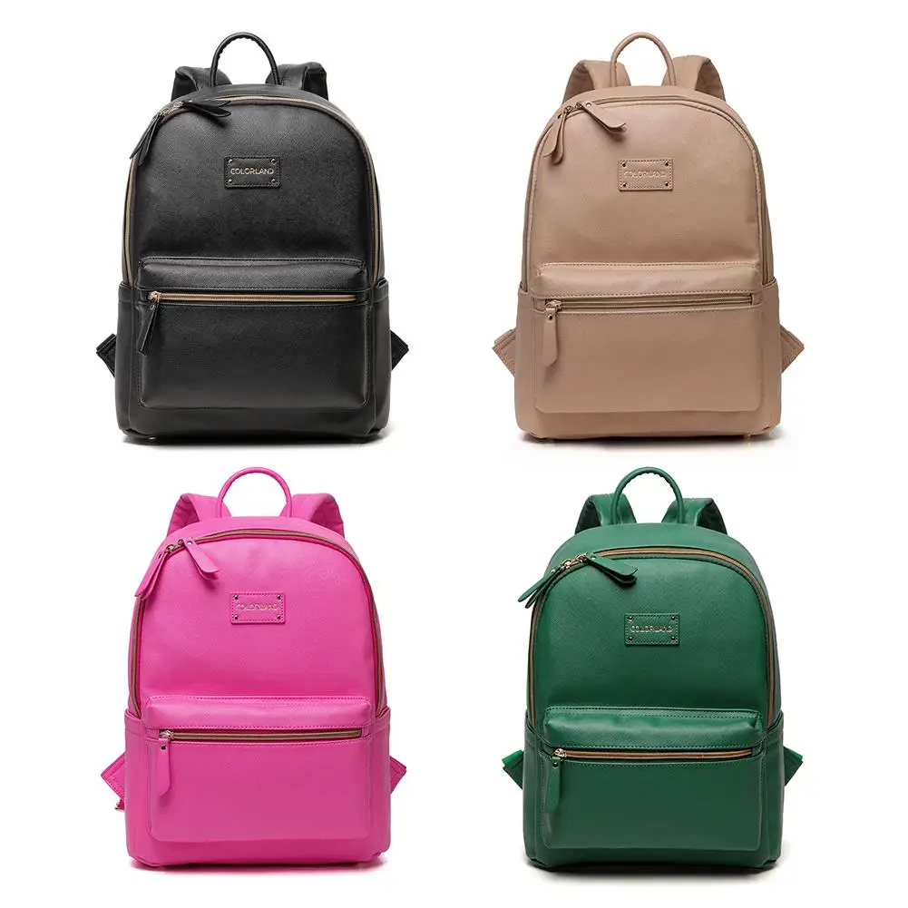 

Oversized Multi-function Four Colors Available Mummy Bag Mommy Out Travel Large Capacity Shoulders Solid Color PU Backpack