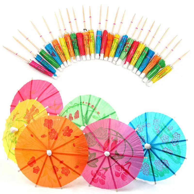 

Top 50xPaper Cocktail Parasols Umbrellas Party Wedding Supplies