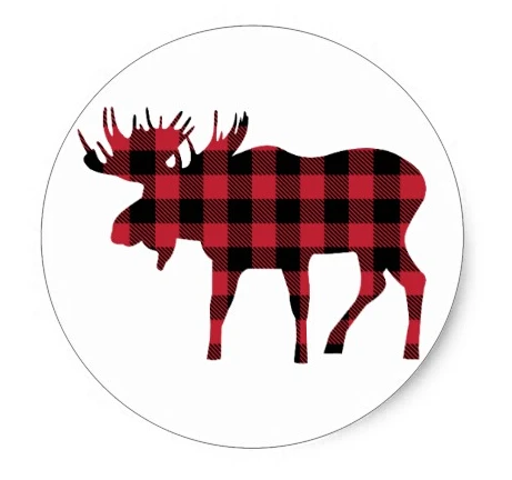 Download 3 8cm Buffalo Plaid Moose Lumberjack Style Red Black Classic Round Sticker Round Sticker Rolls Stickers Oemround Sticker Paper Aliexpress