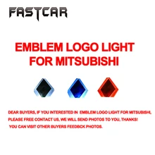 1pcs Car Front Rear Emblem Logo Light for Mitsubishi Lancer Lioncei Car Badge Red White Blue Led Lamp Bulb Free Shipping