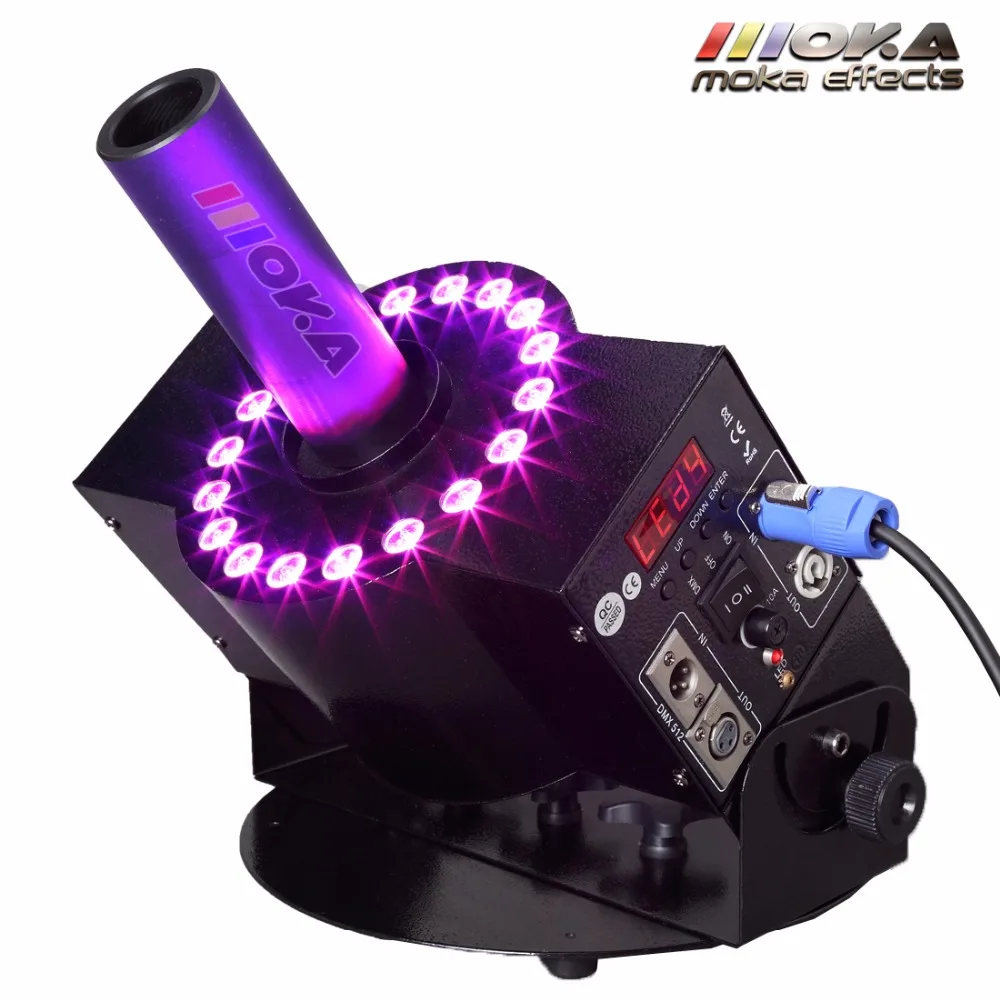 6 шт./партия 250 Вт светодио дный Co2 Джет Кэннон moka 18*3 Вт RGB, этап dmx 6CH co2 Колонка ткацкий станок шланг высокого давления