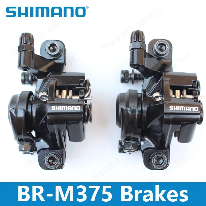 

Shimano BR-M375 Mechanical Disc Brake Calipers for Acera Alivio Deore with Resin Pads M375 caliper Front / Rear / Pair w/ Screws