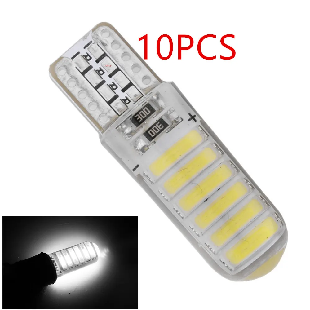 10x T10 автомобильная светодиодная лампа 12 7020 SMD светильник для Чтения номерного
