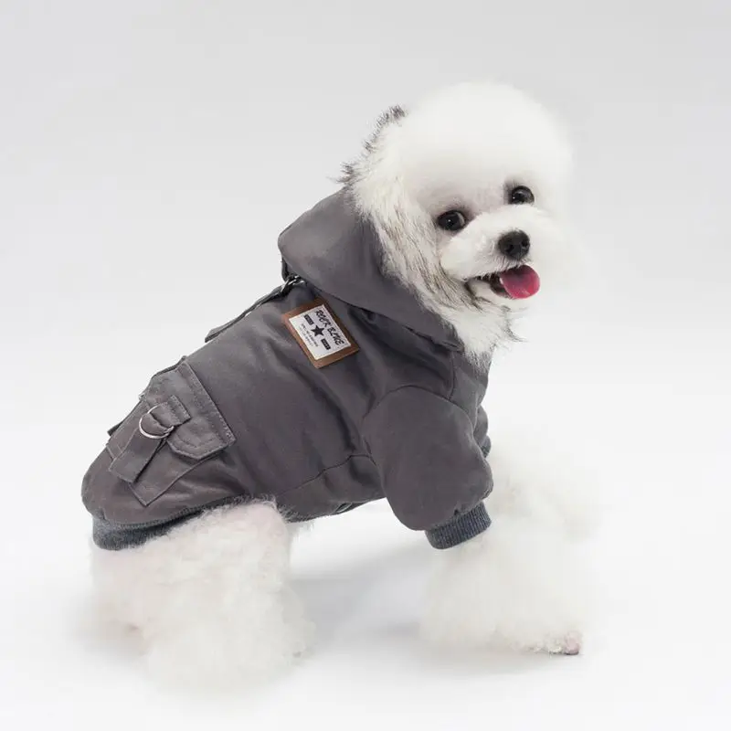 Зимняя утепленная шерстяная теплая одежда для собак маленькая курта для собак