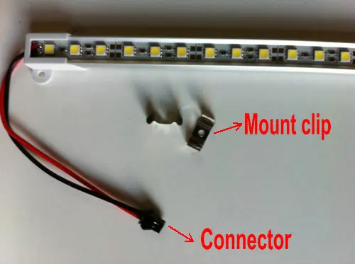 5 шт./лот алюминиевый светодиодный светильник с жесткой полосой Ultra Slim 12V DC 50cm SMD5050 светильник для шкафа бар/Караван/автомобиль с алюминиевым корпусом-белый