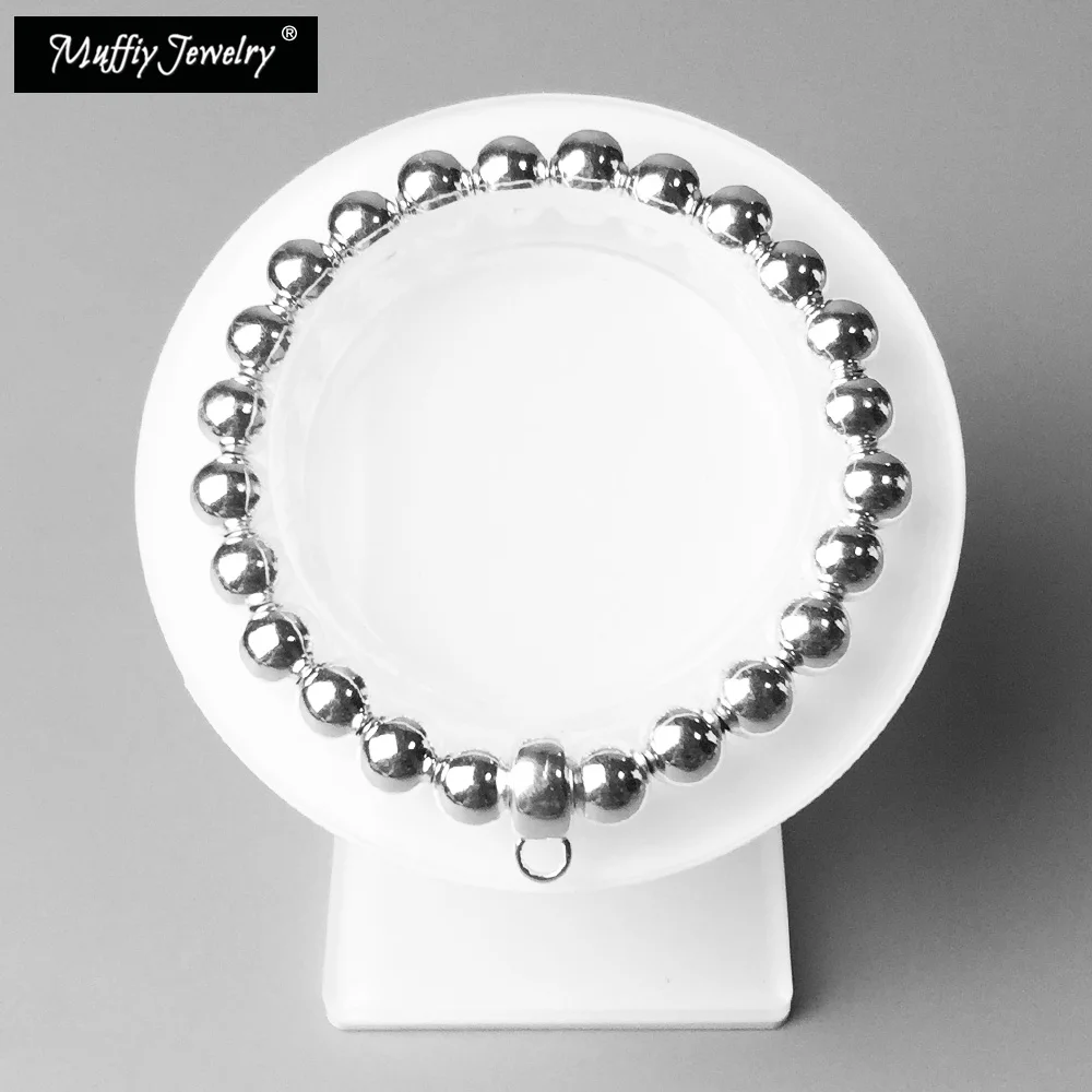 

8mm Silver Beads & Silver Carrier Bracelets, Beads Charm Super Deals Gift In Silver,Europe Style Jewelry Club,Gift for Women