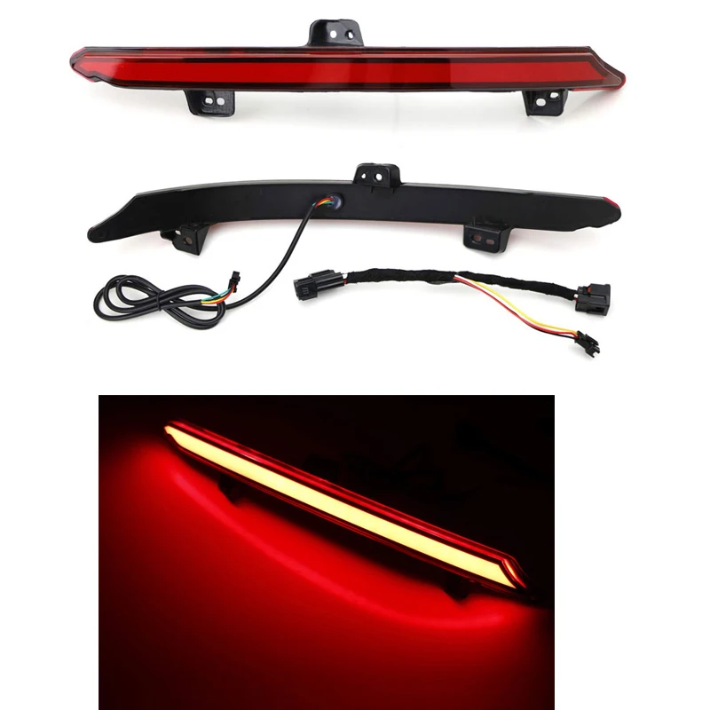 

1 Pair For Accord 2018-2019 Red Lens Full LED Rear Bumper Light Tail Brake Turn Signal Lamp Fog Lamps