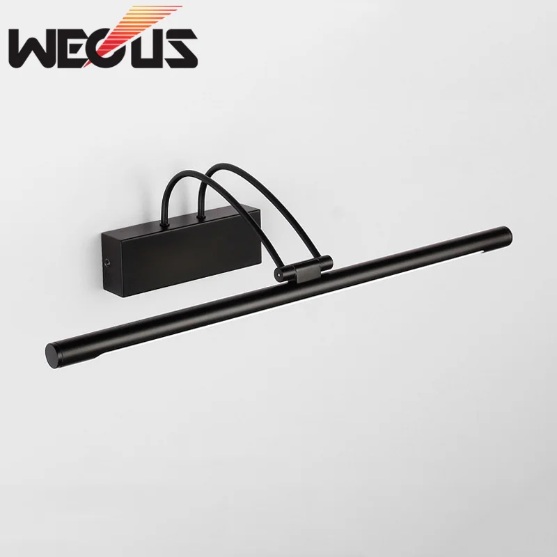 شعبية الأسود مرآة حمام ضوء ، للتدوير نوم مصباح الغرور ، دراسة backaground الإضاءة 45 سنتيمتر 9 واط