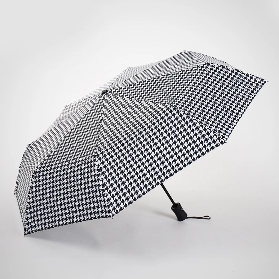 Bird Lattice 3 Folding Umbrella Rain Women Outdoor Anti UV