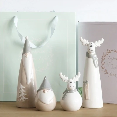 Nordic creative minimalist Christmas ceramic living room decoration holiday gift wedding birthday | Дом и сад