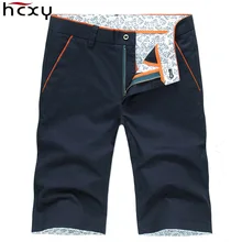 HCXY,, летние мужские повседневные шорты, мужские хлопковые тонкие Бермуды, мужские шорты, однотонные, до колен, размер 38