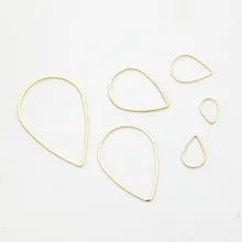 SUTI 50 шт./лот, серьги-подвески из чистой меди золотистого цвета, популярные Геометрические Подвески в виде капель воды, ручная работа, аксессуары для ювелирных изделий