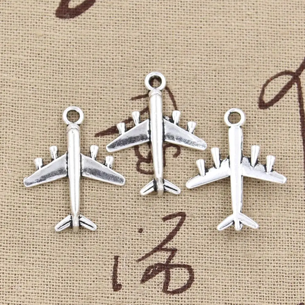 

8pcs Charms airplane plane 27x21mm Antique Making pendant fit,Vintage Tibetan Silver,DIY bracelet necklace