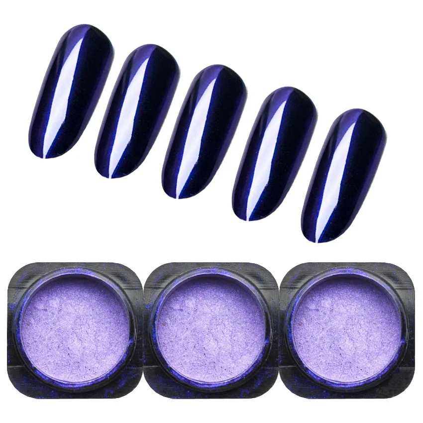

Purple Mermaid Pearl Chrome Pigment Powder Mirror Effect Nail Art Powder Glitters Manicure Nail Art Decoration 4SSF3015