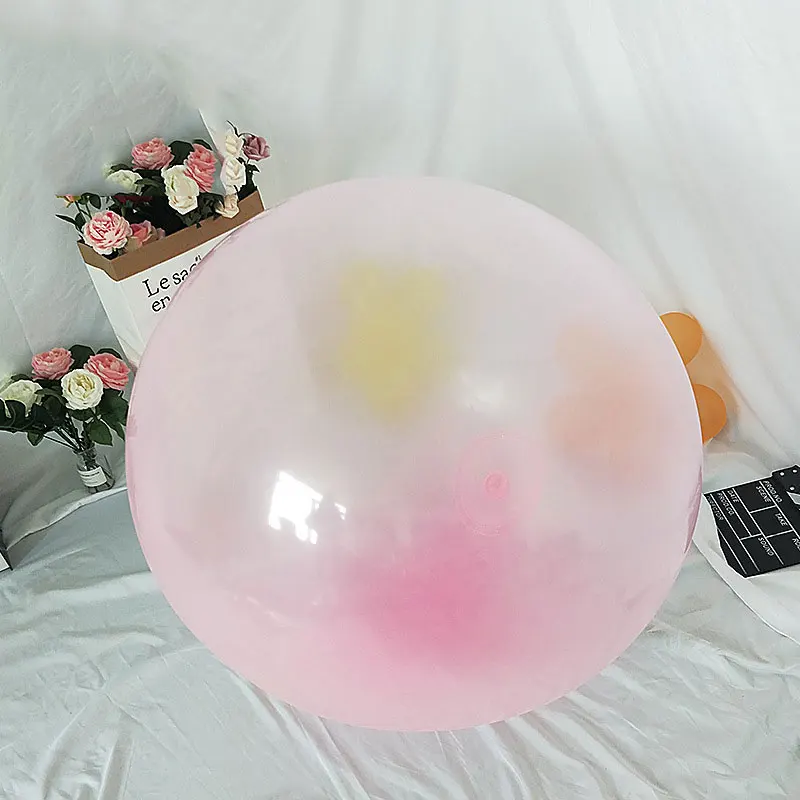 Прозрачный ТПР большой воздушный шар wuble bubble ball креативная Детская Игрушка надувной шар День Рождения