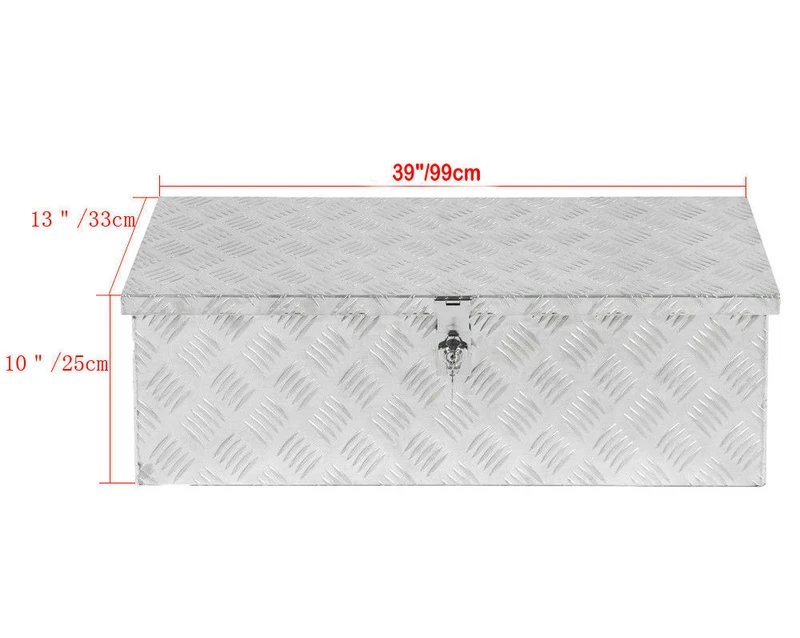 3" X 13" X 1" Алюминиевый пикап чемодан с инструментами коробка прицеп под тело кровать хранения Т-замок с ключами дном пикап 39*13*10