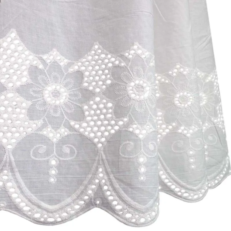 Африканская Хлопковая вуаль с ушками кружевная ткань для платья, белое швейцарское шитье Tissus лоскутное шитье Diy материалы, ширина 130 см