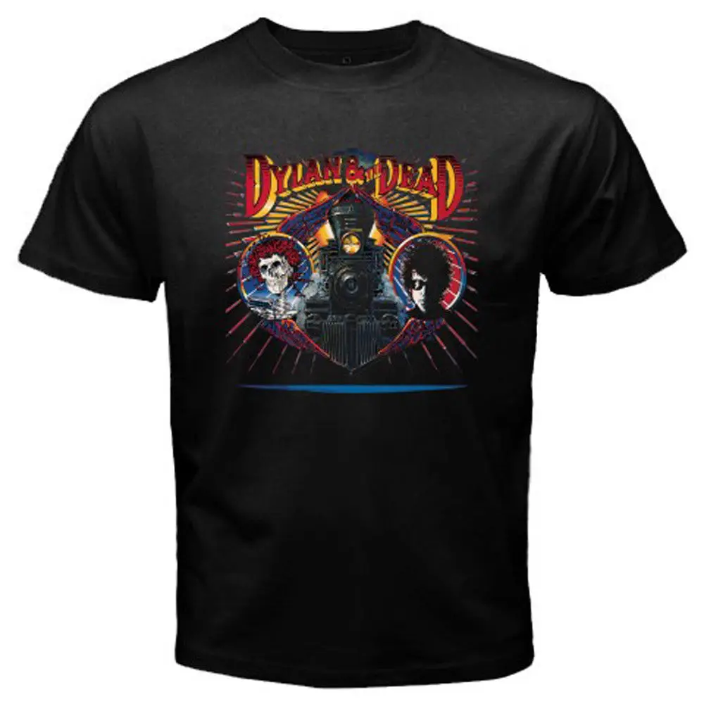 Bob Dylan and The Dead Мужская черная футболка Размер S M L XL 2XL 3XL2019 Красивые футболки Топ