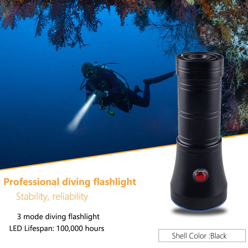 Buy 3 MODE High Low Strobe LED Diving Flashlight