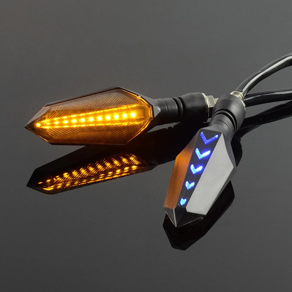 DC12V изменение мотоцикл светодиодный двойной цветная стрела трубопровода рулевого управления индикатор сигнала