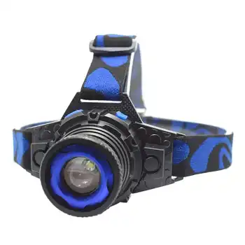 

Zoomable Headlamp Waterproof LED Headlight Rechargeable Frontal Flashlight Forehead Camping Running Head Torch Build-in Battery