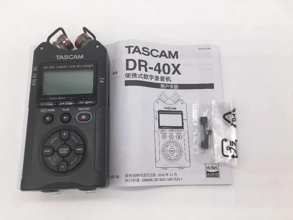 TASCAM DR-40X Универсальный четыре дорожки цифровой аудио рекордер ручка интервью рекордер usb-микрофон WAV/BWF линейный PCM рекордер