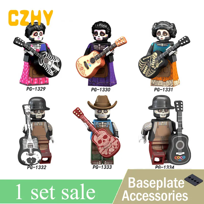 

The Day Of The Dead Coco Movie Rosita Imelda Victoria Oscar Julio Filipe Building Blocks Gift Toys Kids Legoe PG8138 Figures
