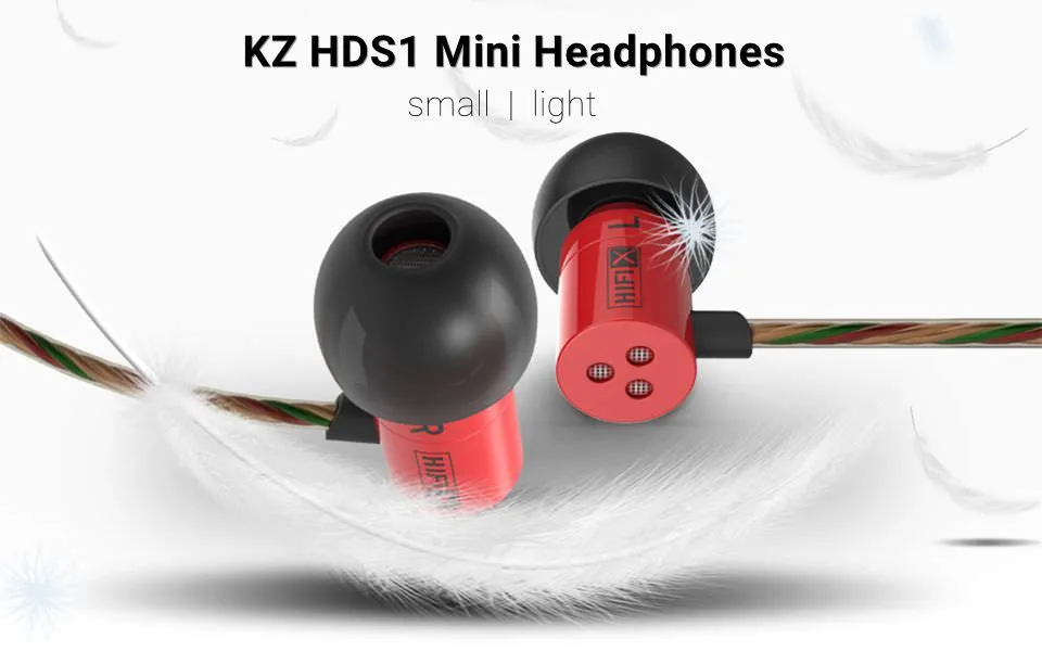 KZ HDS1 Air Mini Earphone 3.5mm Noise Cancelling Earbuds Stereo Music Small In Ear Monitor Headphones with Microphone for iPhone