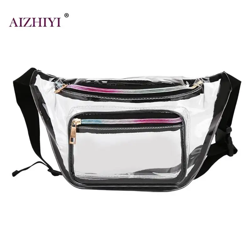 Brand Design Transparent PVC Waist Packs Women Girls Casual Pouch Fanny Chest Clear Shoulder ...