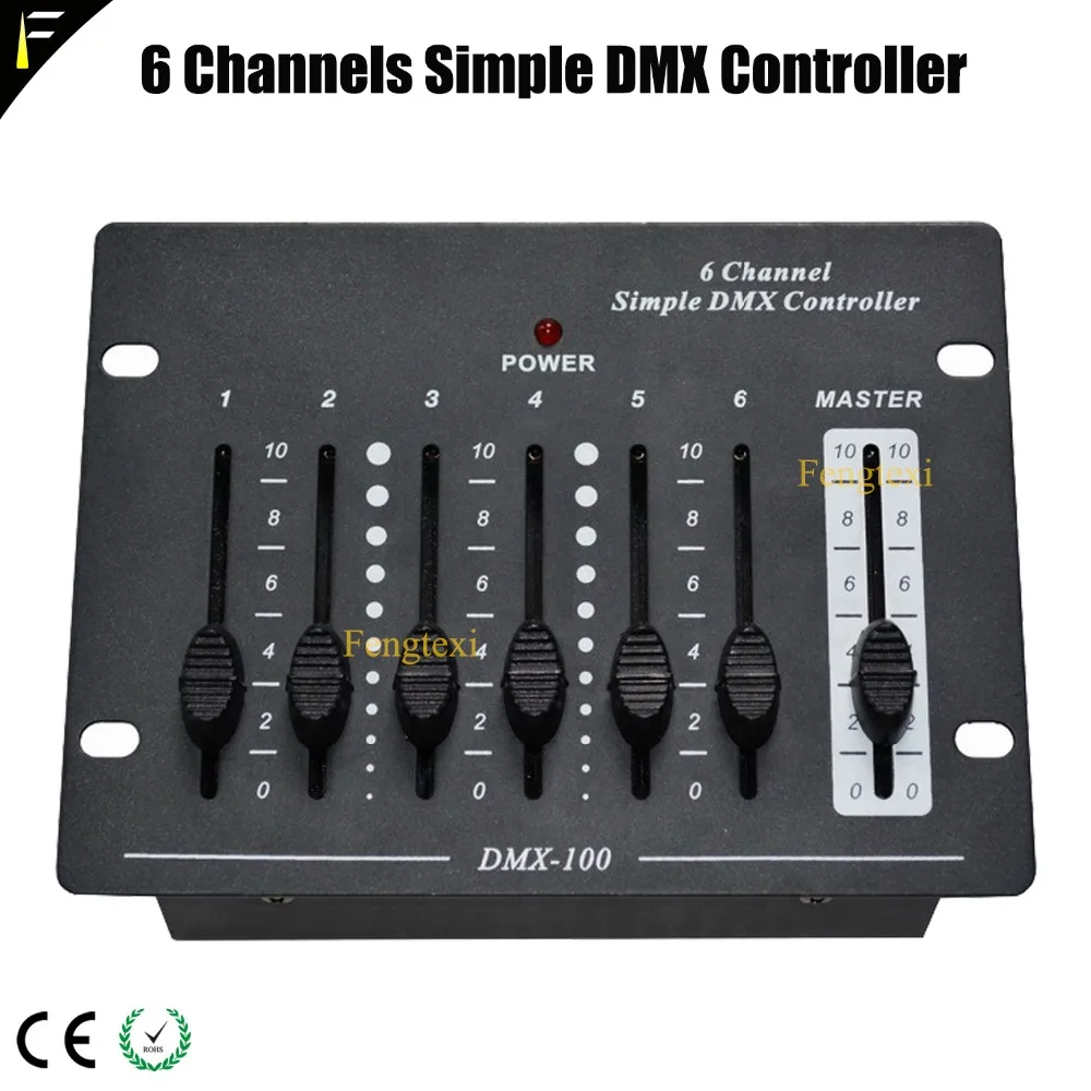 Lighting Controller Portable Dimming Console 6CH Mini Compact DMX
