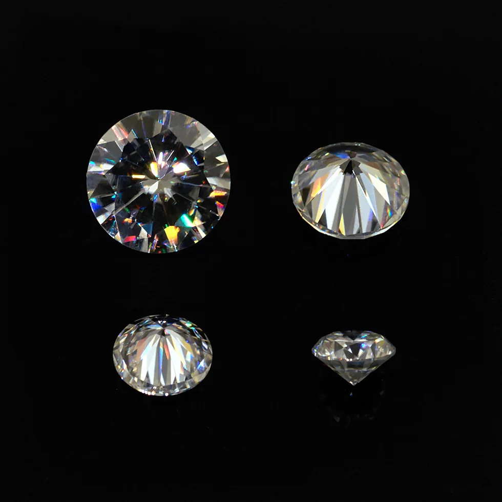 Круглая блестящая огранка 0.5ct карат 5 0 мм EF похожая на charles colvard Moissanite свободный