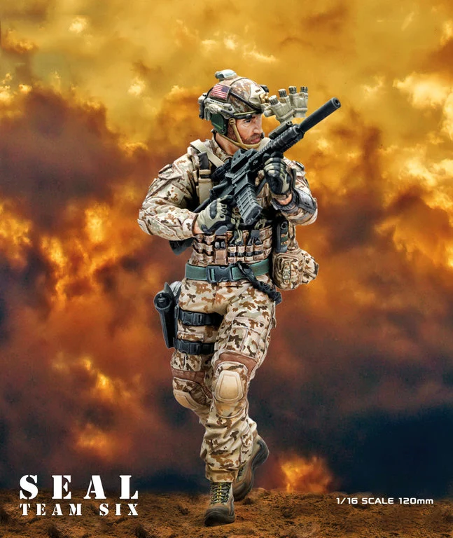 New Unassembled 1/16 SEAL TEAM SIX 120mm soldier Resin Kit DIY Toys