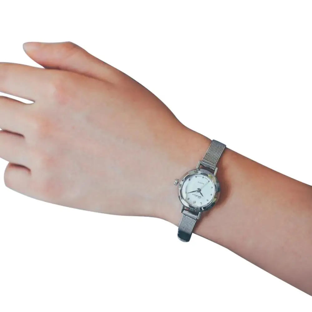 Модные элегантные женские часы, водонепроницаемые женские часы с маленьким циферблатом и кожаным ремешком, изящные наручные часы, повседневные часы, Relogio Feminin - Цвет: Silver