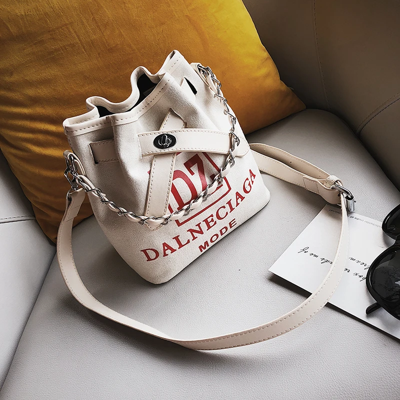 2018 Новый Письмо сумка мешок Для женщин мода цепь женский шнурок Crossbody женская