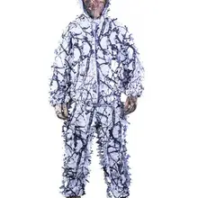 TPRPST 3D белый снег сливы ветви деревьев стиль камуфляж ghillie костюм birdwatch страйкбол охота одежда включает куртку и брюки