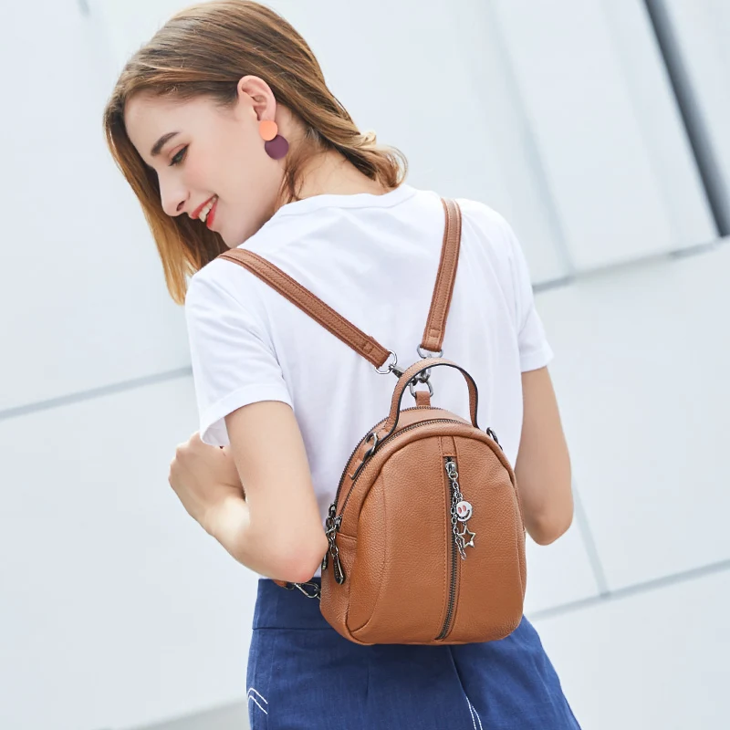 

YOUR MOON 2018 New Fashion PU Leather Female Bags Personality Lady Backpack school bags for teenage girls Women's Backpack
