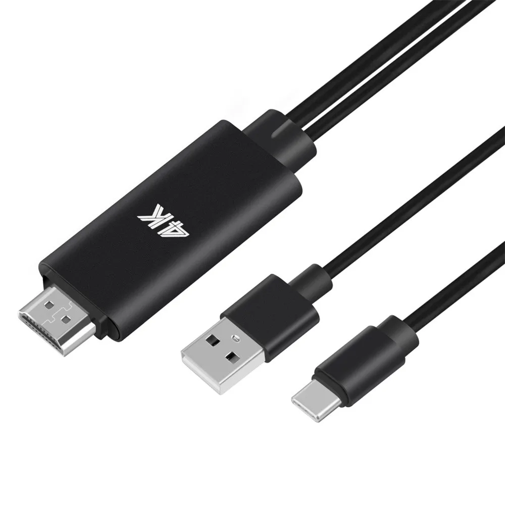 USB C Type к HDMI 4K кабель HDTV TV Расширенный преобразователь цифровой AV для Macbook Samsung S8 Galaxy