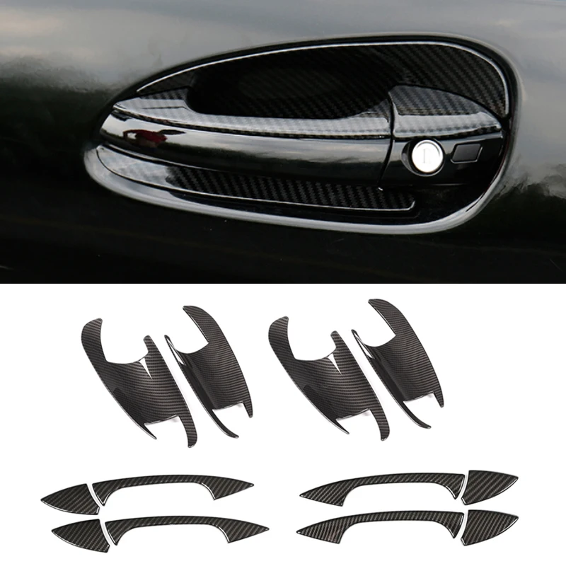 

For Mercedes Benz C E GLK ML CLA Class W166 W117 X204 W204 W212 W246 Carbon Texture Car Exterior Door Handle / Bowl Cover Trim
