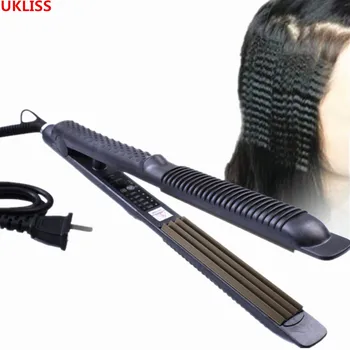 

Electric Splint Hair Straightener Portable Fluffy Small Waves Corrugated Curling Crimper Hair Curlers Curling Irons Styling Tool