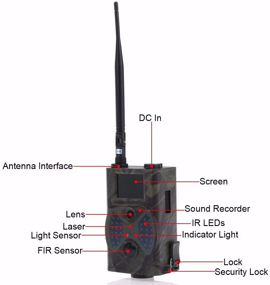 Солнечные 12MP PIR датчик GSM MMS Камера охоты HC300M с солнечной панелью олень Trail фотоаппарат ловушки