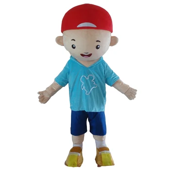 

New arrival 2019 Adult cartoon lovely red hat boy mascot costume fancy dress Christmas party costume