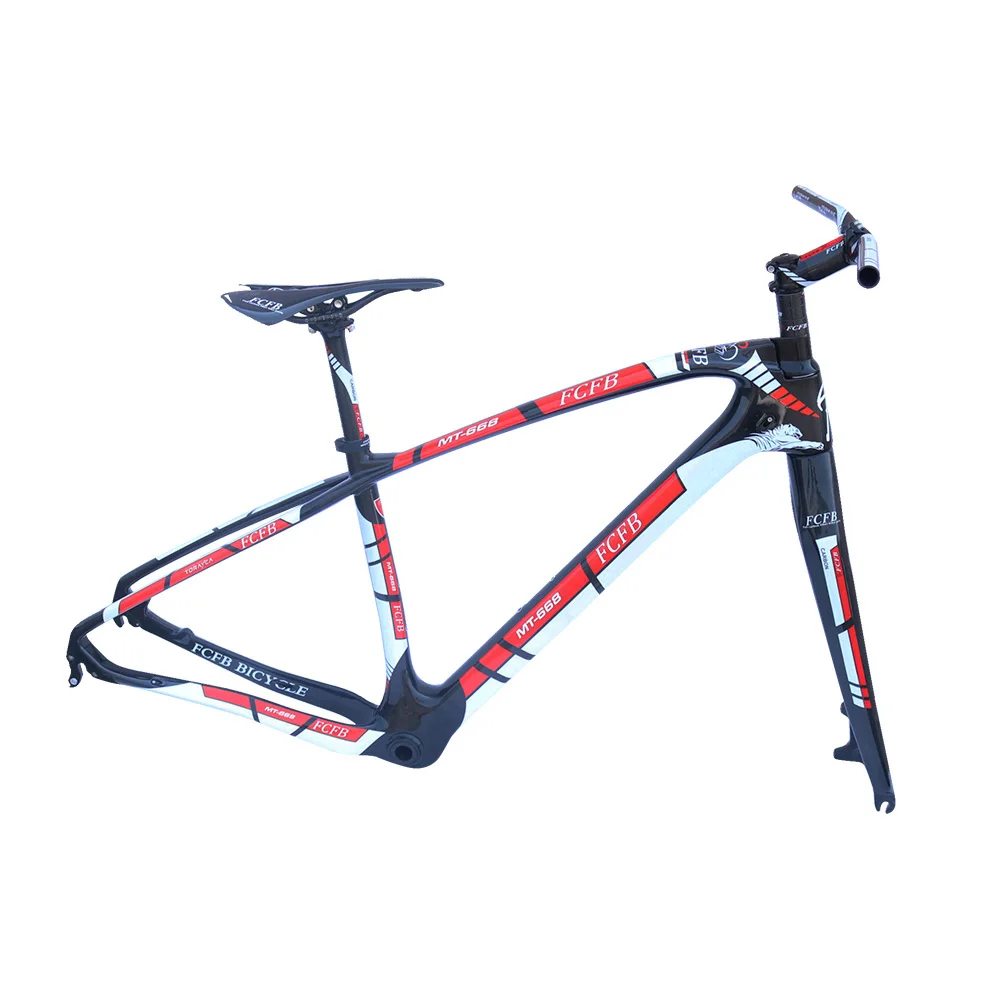 

2017 FCFB T800 carbon mtb frame 27.5 29er mtb carbon frame carbon mountain bike frame 135*9mm MT668 3k glossy bicycle frame