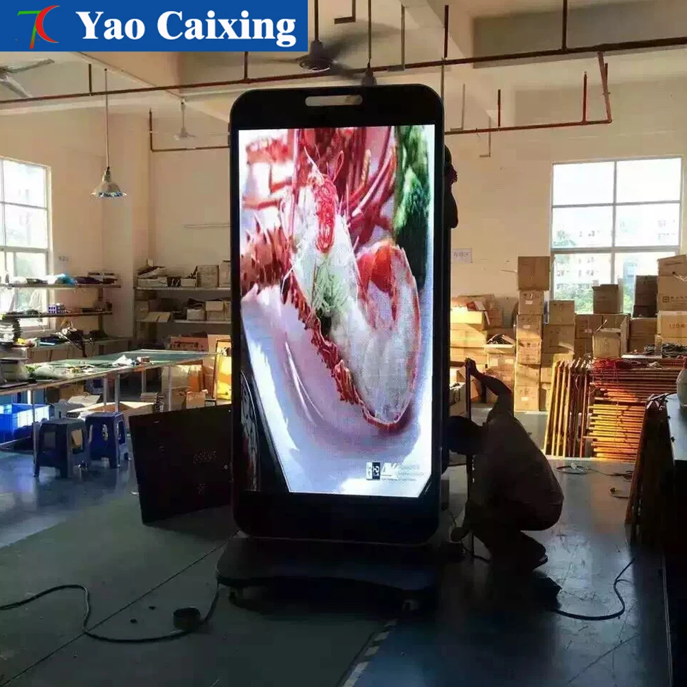 

Customized outdoor waterproof advertising display advertising machine,P4/P5/P6 Column type color waterproof display screen