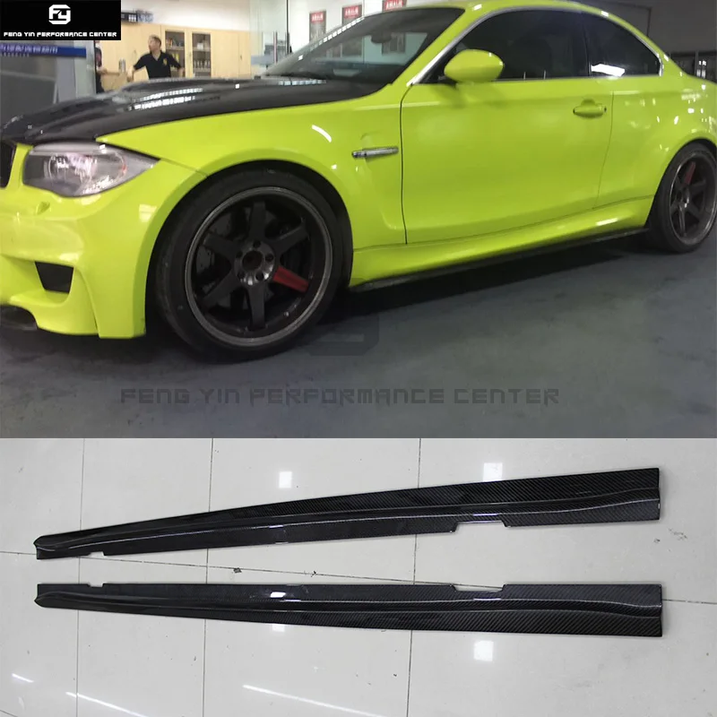 E82 1 серия 1M Coupe A стильные боковые юбки из углеродного волокна для BMW 120i 125i 128i