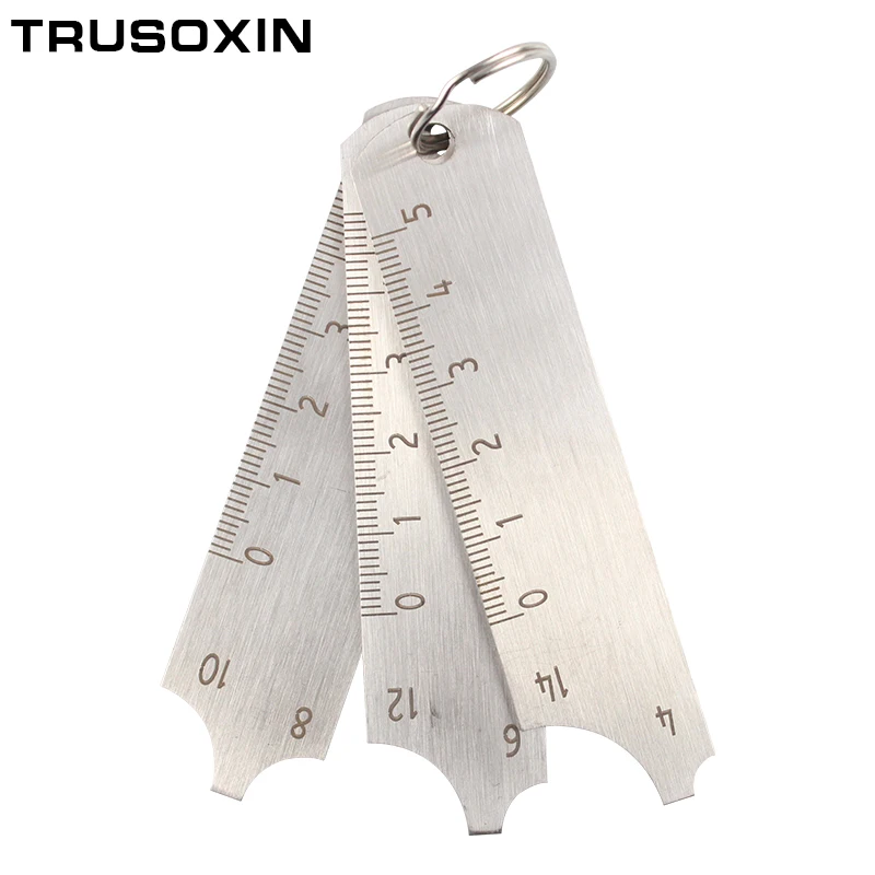 Welding tools Stainless Steel  Welding Gauge Key Pocket Gage 3 Pcs Gauge Set Weld Seam Test Ulnar Inspection Ruler