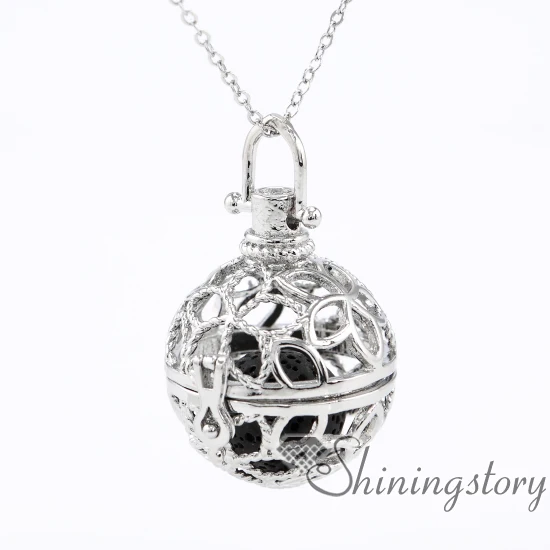 ball flower diffuser necklace aromatherapy jewelry wholesale