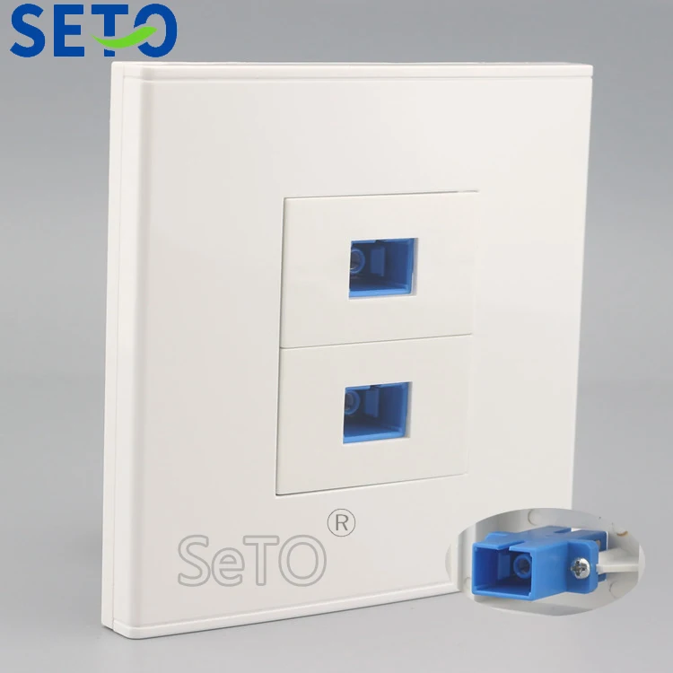 SeTo 86 Type Double Ports Optical SC Panel Outlet Wall Plate Socket Keystone Faceplate | Обустройство дома