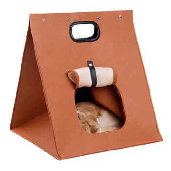 

Portable Pet Bag Bed Cat CarrierHandled Reusable Eco-friendly House Mat Pad Outdoor Travel Summer Supplies